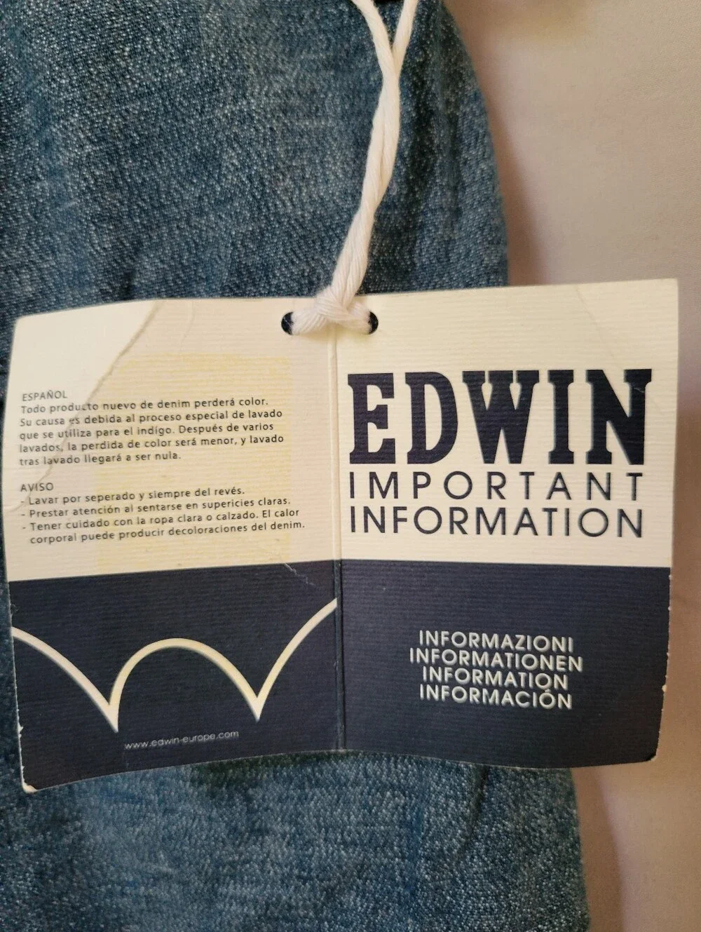 NEW Edwin Japanese Twisted Chambray Pleated Trouser Denim Pant Blue 38
